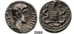 05.05.2013, Auction 2/2080. Roman Empire, Augustus, 27 BC – 14 AD, Quinarius (29­-27 BC) Undetermined Italian mint, Silver (1.96g)