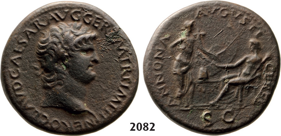 05.05.2013, Auction 2/ 2082. Roman Empire, Nero, 54-­68 AD, Æ Sestertius (Struck 64 AD) Rome, Bronze (24.08g)