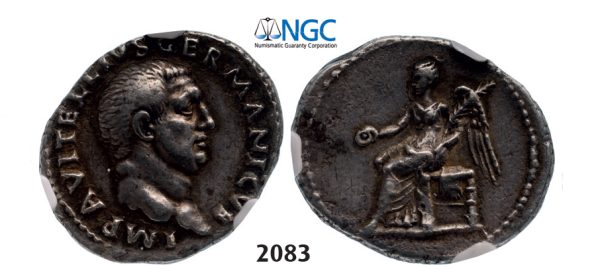 05.05.2013, Auction 2/2083. Roman Empire, Vitellius, 69 AD, Fine Style Denarius (Struck 69 AD) Rome, Silver (2.97g), NGC Ch VF*