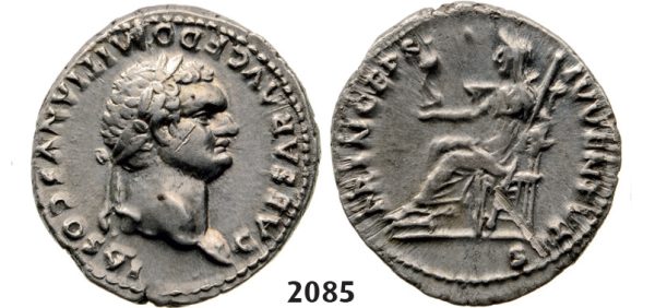 05.05.2013, Auction 2/2085. Roman Empire, Domitian, 81­-96 AD, Denarius (Struck 79 AD) Rome, Silver (3.51g)