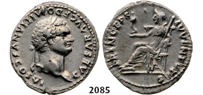 05.05.2013, Auction 2/2085. Roman Empire, Domitian, 81-96 AD, Denarius (Struck 79 AD) Rome, Silver (3.51g)