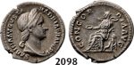 05.05.2013, Auction 2/2098. Roman Empire, Sabina, wife of Hadrian, 128-­136 AD, Denarius (Struck 128-­129 AD) Rome, Silver (3.25g)