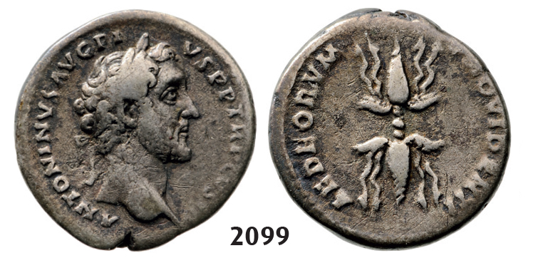 05.05.2013, Auction 2/2099. Roman Empire, Antoninus Pius, 138-­161 AD, Denarius (Struck 142 AD) Rome, Silver (3.60g)