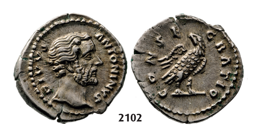 05.05.2013, Auction 2/2102. Roman Empire, Antoninus Pius (138-161 AD) AR Denarius (Struck 161 AD) Rome, Silver (3.29g)