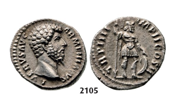 05.05.2013, Auction 2/2105. Roman Empire, Lucius Verus, 161-169 AD, Denarius (Struck 165 AD) Rome, Silver (2.73g)