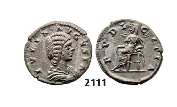 05.05.2013, Auction 2/2111. Roman Empire, Julia Domna, wife of Severus, 193-­217 AD, Denarius, Rome, Silver (3.06g)
