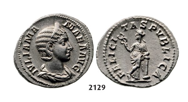 05.05.2013, Auction 2/2129. Roman Empire, Julia Mamaea, 222-Â235 AD, Denarius (Struck 222 AD) Rome, Silver (3.16g)