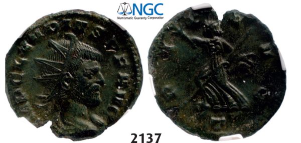 05.05.2013, Auction 2/2137. Roman Empire, Claudius II Gothicus, 268-270 AD, Double-Denarius (Struck 268-270) Milan, Billon (2.98g), NGC AU