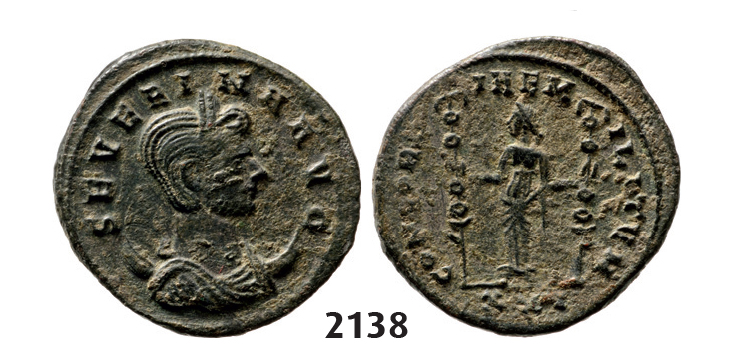 05.05.2013, Auction 2/2138. Roman Empire, Severina, wife of Aurelian, 270-­275 AD Antoninianus (Struck 275 AD) Siscia, Billon (3.79g)