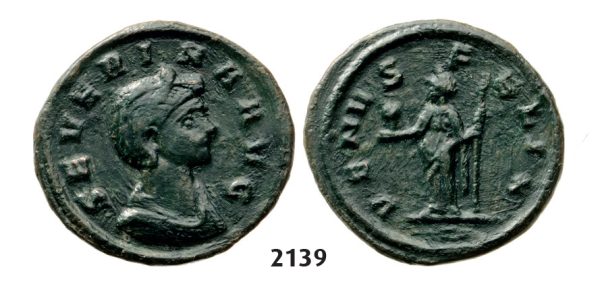 05.05.2013, Auction 2/2139. Roman Empire, Severina, wife of Aurelian, 270-275 AD, Æ (Denarius) (Struck 275 AD) Rome, Billon (2.66g)