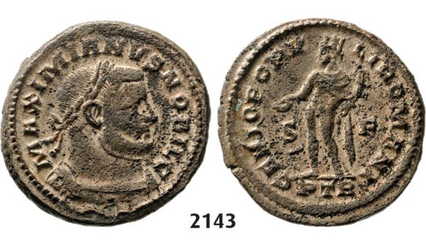 05.05.2013, Auction 2/ 2143. Roman Empire, Galerius Caesar, 305-­311 AD, Æ (Nummus) (Struck 305) Trier, Billon (11.70g)