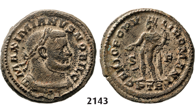 05.05.2013, Auction 2/ 2143. Roman Empire, Galerius Caesar, 305-­311 AD, Æ (Nummus) (Struck 305) Trier, Billon (11.70g)