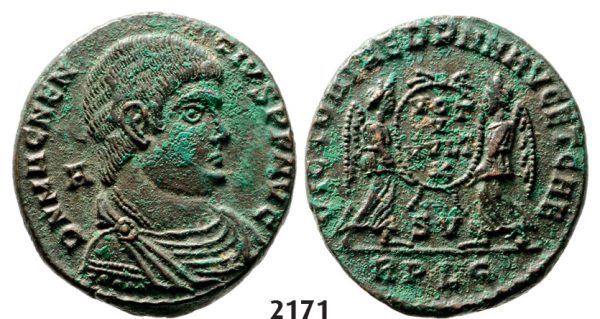 05.05.2013, Auction 2/2171. Roman Empire, Magnentius, 350-353 AD, Æ Centenionalis, Lugdunum, Bronze (5.09g)