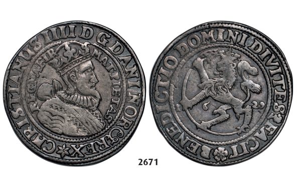 05.05.2013, Auction 2/ 2671. Norway, Christian IV, 1588-1648, ½ Speciedaler 1629, Christiania, Silver