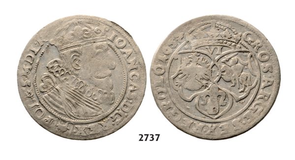 05.05.2013, Auction 2/2737. Poland, John II Casimir, 1648-­1668, 6 Groschen (Szóstak) 1657, Cracow, Silver
