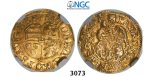 05.05.2013, Auction 2/3073. Transylvania, Habsburg occupation under Rudolph II, 1598­-1604, ¼ Ducat (Denar struck in gold) 1601­-NB, Nagybanya, GOLD, NGC MS62