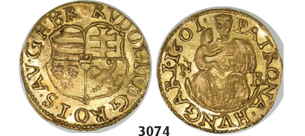 05.05.2013, Auction 2/3074. Transylvania, Habsburg occupation under Rudolph II, 1598­-1604, ¼ Ducat (Denar struck in gold) 1601­-NB, Nagybanya, GOLD