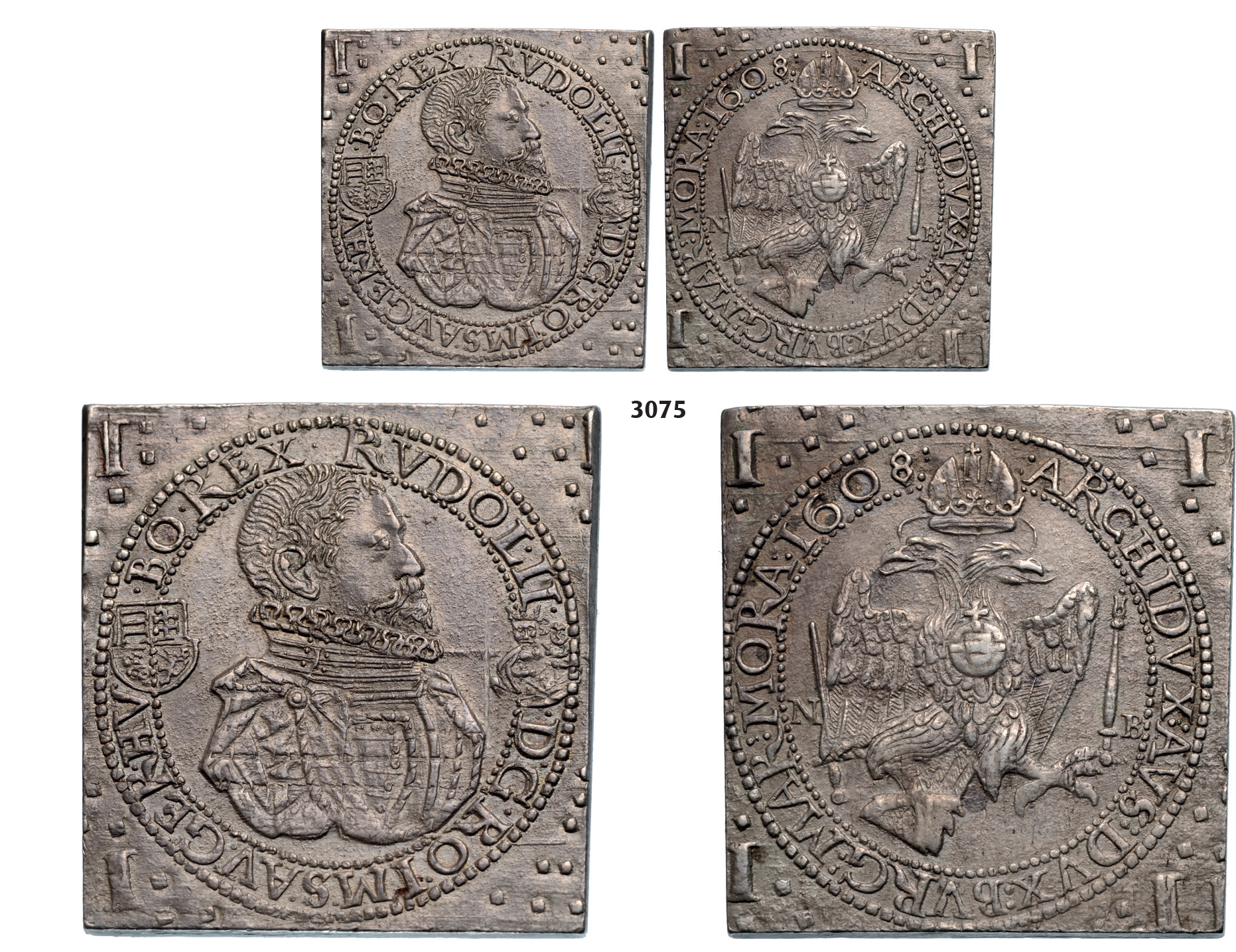 05.05.2013, Auction 2/3075. Transylvania, Rudolph II, 1576­-1608, Klippe 1 ½ Taler 1608­-NB, Nagybanya, Silver