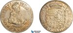 A7/17, Austria, Archduke Ferdinand, Taler ND (1564-95) Hall Mint, Silver (28.45 g) Dav-8094 var., Magenta/blue toning, some adjustments, EF