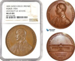 A10-269, Greece, Bronze Medal 1839, University of Athens, Wurzb-7024, NGC MS65 BN, Top Pop!