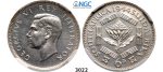3022. South Africa, Union of South Africa, George VI, 1936-­1952, 6 Pence 1944, Pretoria, Silver, NGC PF63