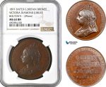 A10-261, Great Britain, Victoria, Bronze Medal 1897, Diamond Jubilee Bolton, 39 mm, NGC MS63 BN, Top Pop and single finest graded!