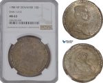A10-418, Norway, Christian VII, Riksdaler "Reisedaler" 1788, Copenhagen mint, Silver, 23.59g, H. 25, Dav-1312, A stunning coin with a very old provenance! Deep grey toning! NGC MS63, Rare!