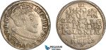 A10-435, Poland, Sigismund III, 3 Groschen (Trojak)  1589 ID, Olkusz Mint, Silver, (2.22g), Iger O.89.1.c, Light toning, VF-XF