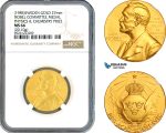 A10-721, Sweden, Gold Medal, Alfred Nobel, Nobel Committee Medal Physics & Chemistry 1985, By E. Lindberg (20g, Ø27mm) Eskilstuna Mint, Ehrensvard-21, An absolute untouched example and undergraded in our opinion! NGC MS66, Top Pop!