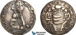 A10-730, Transylvania (Siebenbürgen), Sigismund Bathory, Taler 1592, Nagybanya (Baia Mare) Mint, Silver (28.29g), Dav-8802, Resch 101, Lightly tooled fields, Gun metal toning, VF-EF