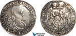 A10-735, Transylvania (Siebenbürgen), Gabriel Bethlen, Taler 1622 NB, Struck with 10 Ducats dies!, Nagybanya (Baia Mare) Mint, Silver (28.01g), Dav-4714, Resch --, Mount mark, repaired, Gun metal toning, VF