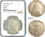 A11-056, Belgium, Maximilian Of Bavaria, Patagon 1666, Liege Mint, Silver, Dav-4294, Light toning, NGC MS63