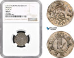 A11-059, Bohemia, Duke Udalrich, Denar ND (1012-34) Prague Mint, Silver (0.99g) Cach 288, Old cabinet toning! NGC MS62