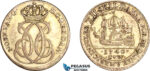 A11-146, Denmark - Danish West Indies, Christian VI, 12 Skilling 1740 CW, Copenhagen Mint, Silver (3.24g), Km-4, XF-AU, Rare!