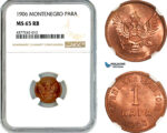 A11-313, Montenegro, Nicholas I, 1 Para 1906, Km-1, NGC MS65RB