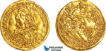 A12-267, Germany, Mainz, Johann Philipp, Ducat 1658 MF, Gold (3.43g), Fr. 1656, Light crease, XF