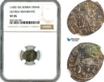 A12-824, Serbia, George Brankovic, Dinar ND (1402-1456), Silver, Jovanovic 42, Dark toning, NGC VF35