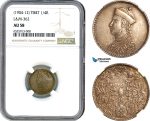 A8/107, China, Szechuan-Tibet, 1/4 Rupee  (1904-12), Chengdu Mint, Silver, Km-Y1, L&M-362, rare condition, Old cabinet toning, NGC AU58