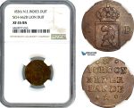 A8/312, Netherlands East Indies, Kingdom of the Netherlands, Duit 1836, Sch#662b, Very rare piece, NGC XF45BN
