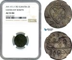 A8/337, Netherlands East Indies, Sumatra, 2 Keping AH1197//1783,  KM-255, NGC AU53BN
