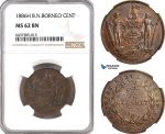 AH178, British North Borneo, 1 Cent 1886 H, Heaton Mint, NGC MS62BN