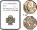 AI226, Egypt, Fuad, 10 Milliemes AH1354/1935 H, Heaton Mint, NGC MS61, Specimen strike!