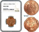 AI437, German East Africa, 1 Pesa 1890, Berlin Mint, NGC MS65RB