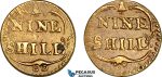 AJ173, Portugal & Brazil, Monetary Weight for 1600 Reis, Nine Shillings, Cf. 1634, (3.41g), EF-