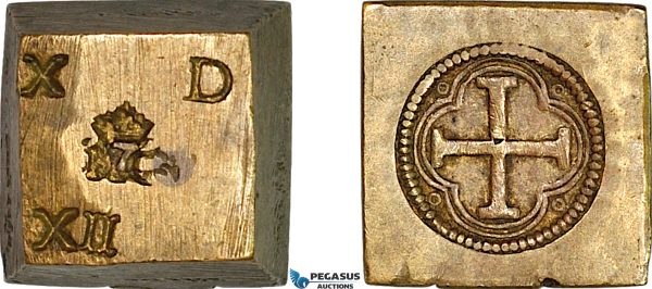 AJ189, Ireland & Spain, Philip III, Monetary Weight for 4 Escudos, (13.3g), EF