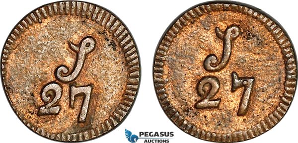 AJ192, Portugal & Brazil, Monetary Weight for 1 Moidore (4000 Reis), 27 Shillings, Cf. 1671c?, (10.72g), EF