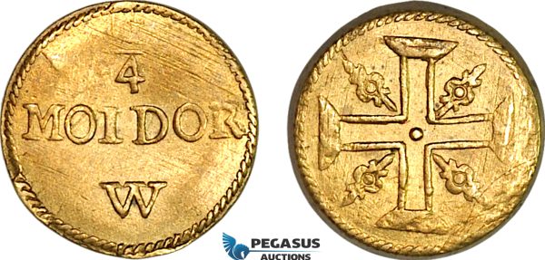 AJ197, Portugal & Brazil, Monetary Weight for 1/4 Moidor (1000 Reis), Cf. 1440, (2.65g), UNC