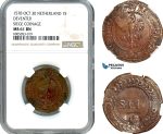 AK255, Netherlands, Deventer, 2 Stuiver 1578, Oct 30, Siege Coinage, NGC MS61BN