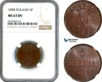 AK289, Finland, Nicholas II of Russia, 5 Penniä 1898, NGC MS63BN