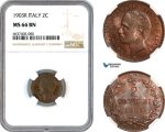 AK368, Italy, Vittorio Emanuele III, 2 Centesimi 1903 R, Rome Mint, NGC MS66BN, Top Pop!